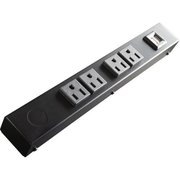 Digital Delights 12 in. 4 Outlet Hardwired Power Strip; USB DI1539091